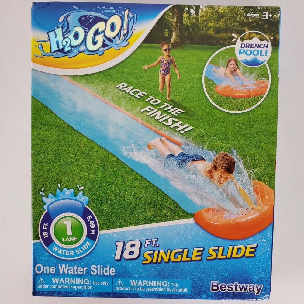 H20 GO! Slip N Slide Aqua Ramp Drench Pool Water